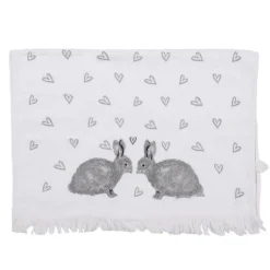Gastendoekje Bunnies in Love grijs
