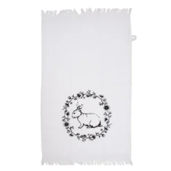 Gastendoekje konijn wit/zwart