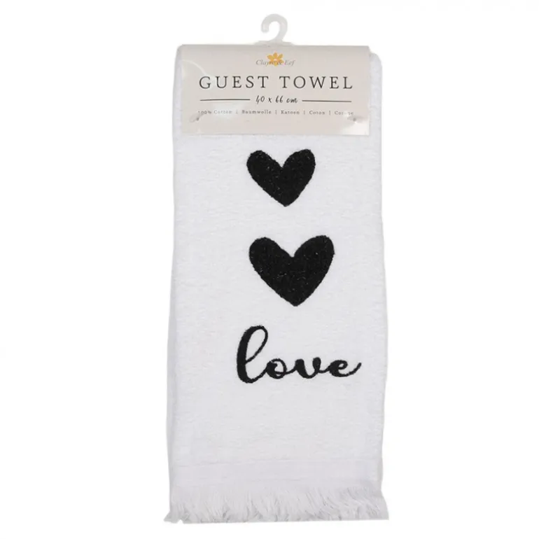 Gastendoekje LOVE hartjes