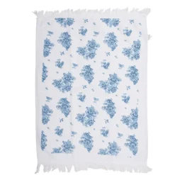 Gastendoekje roosjes blauw