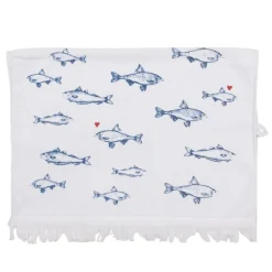 Gastendoekje Sun Sea and Fish hartje