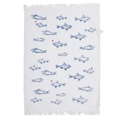 Gastendoekje Sun Sea and Fish hartje