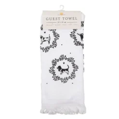 Gastendoekje wit/grijs hond model 1