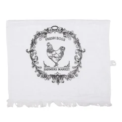 Gastendoekje wit/zwart kip