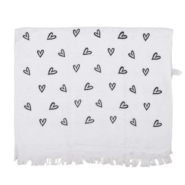 Gastendoekje zwarte hartjes