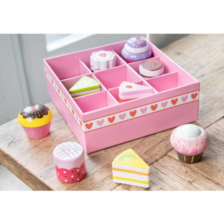 Gebakjes speelset assortiment in geschenkdoos