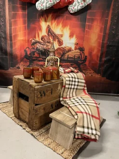 Geruite plaid beige 180*200