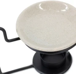 Geurbrander metaal met keramiek zwart/zand