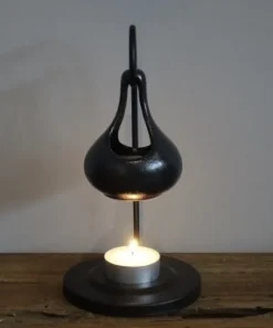 Geurbrander P druppel zwart 9,5*9,5*19