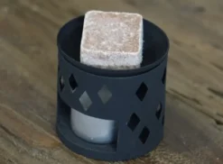 Geurbrander zwart metaal 7*7*7