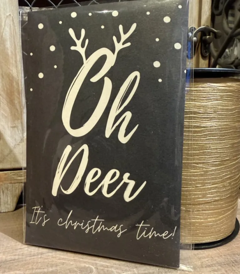 Geurzakje Kerst Oh Deer zwart/goud