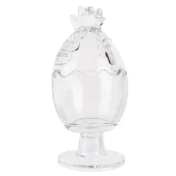 Glazen voorraadpot kip transparant 10*22