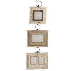 Hangende brocante fotolijst voor 4 foto’s