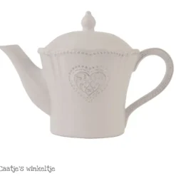 Heart Theepot wit