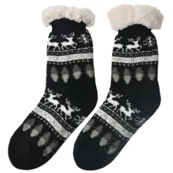 Heren huissokken one size winter zwart