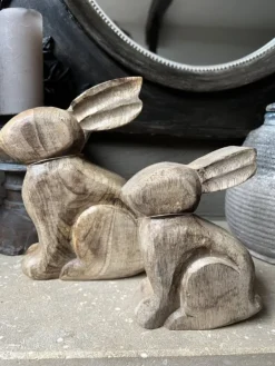 Houten decoratie konijn (M) 13*4*15