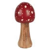 Houten decoratie paddenstoel (S)