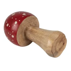 Houten decoratie paddenstoel (S)