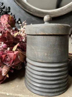 Houten decoratie pot (A) 17*12