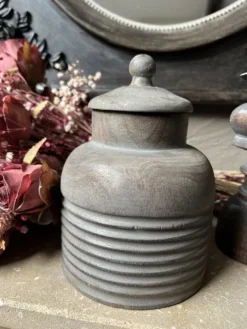 Houten decoratie pot (B) 17*12