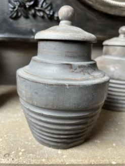 Houten decoratie pot (C) 17*10