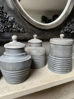 Houten decoratie pot (C) 17*10