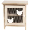 Houten eierkastje met kippetjes 20*14*21
