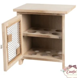 Houten eierkastje met kippetjes 20*14*21