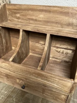 Houten grutterbak met lade 50*45*25