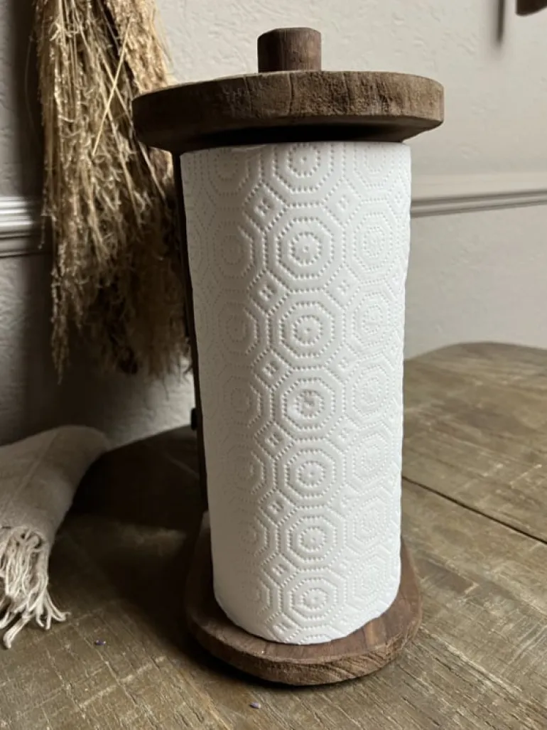 Houten keukenrolhouder met 3 laadjes 33*31*14