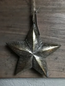 Houten ster goudkleur