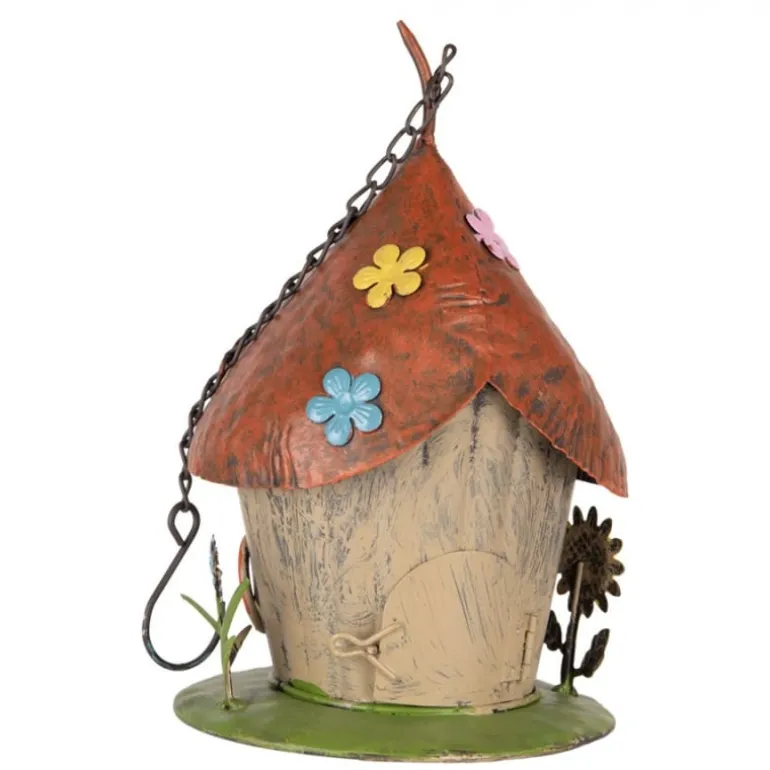 IJzeren decoratie vogelhuis 8*8*21