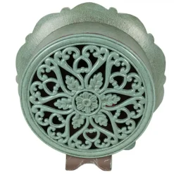 IJzeren tafelklok groen 15*7*16