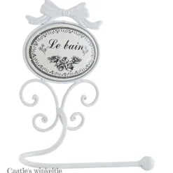 Ijzeren wandrek strik wit