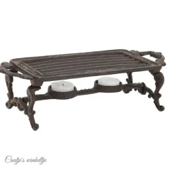 Ijzeren warmhoudplaat 2 pits