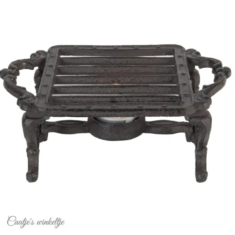 Ijzeren warmhoudplaat 2 pits