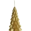 Kaarsje kerstboom goud 6*12
