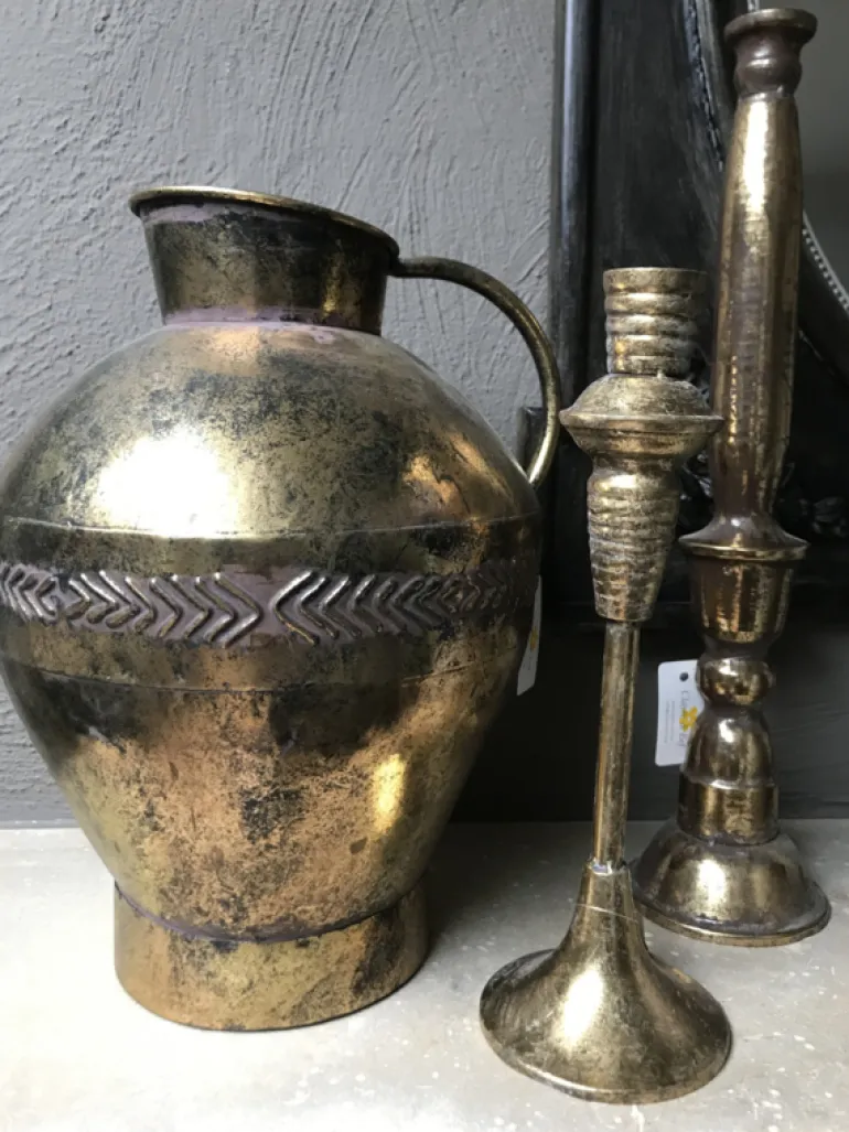 Kandelaar bronskleur 11*42,5