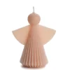 Kerst engel kaars roze 10*8