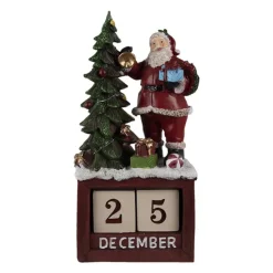 Kerstdecoratie Kerstman met kalender