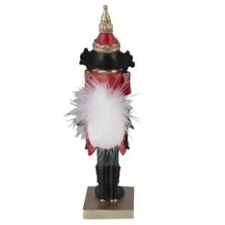 Kerstdecoratie Notenkraker op stokpaardje rood/groen