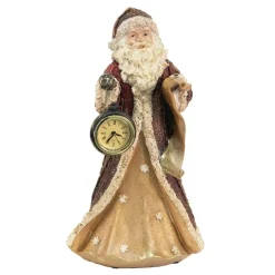 Kerstman met klokje goud/rood