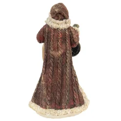 Kerstman met klokje goud/rood