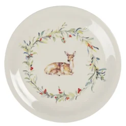 Kerstservies groot bord met hert