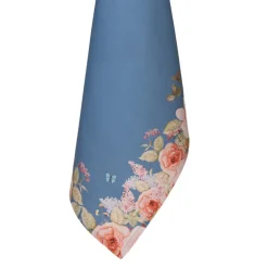 Keukendoek blauw met bloemen