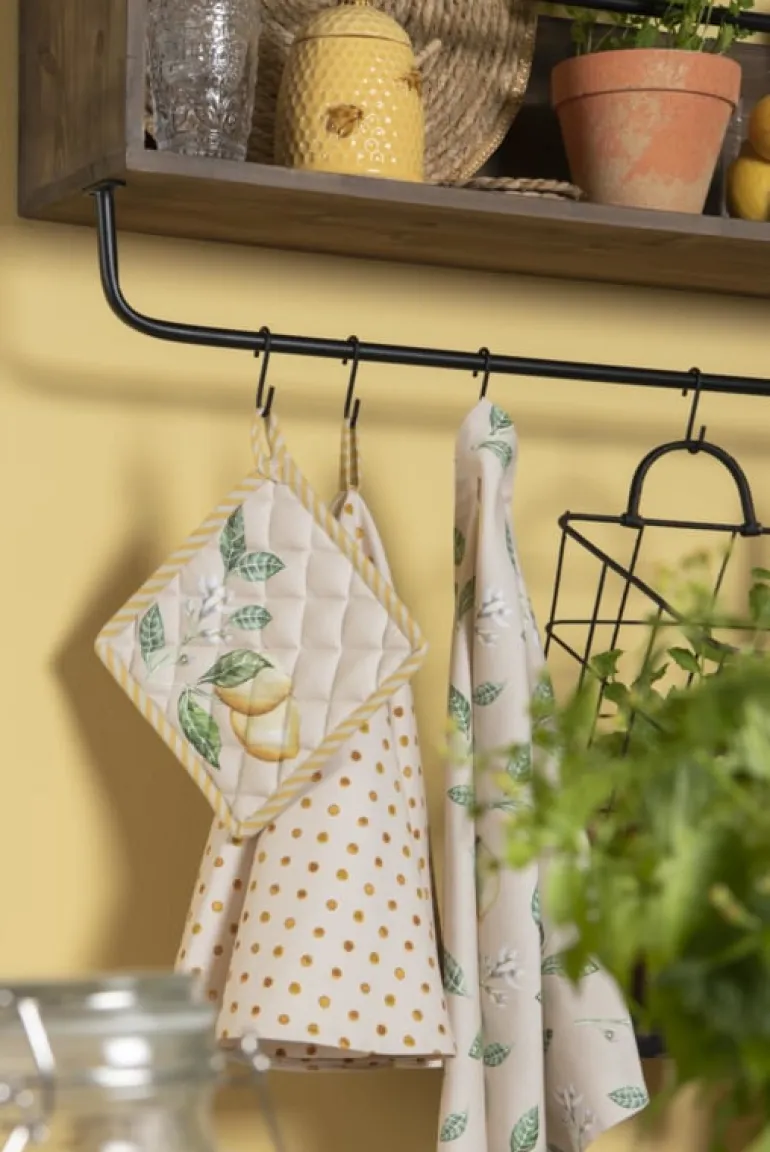 Keukendoek rond Lemons and Leafs 80 cm