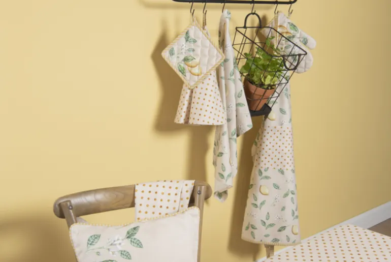 Keukendoek rond Lemons and Leafs 80 cm