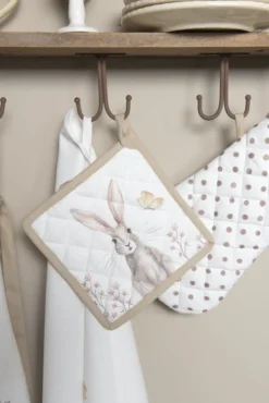Keukendoek rond Rustic Easter  Bunny