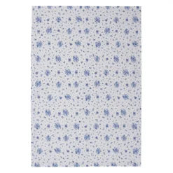 Keukendoek roosjes blauw