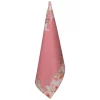 Keukendoek roze met bloemen
